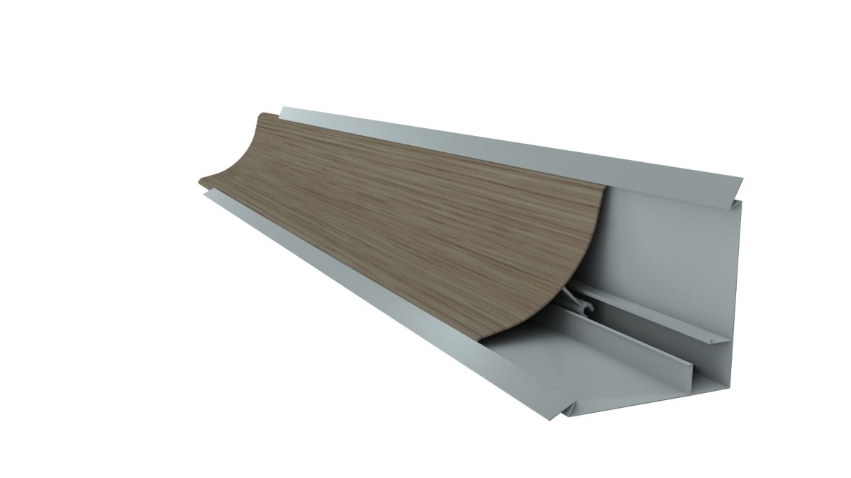 Oak Concave Countertop Baseboard