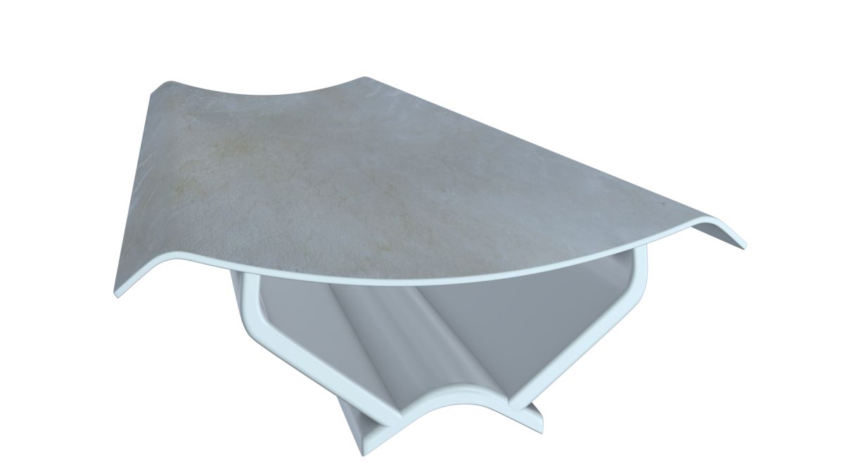 Marble Patterned Inner Corner Profile (PVC)