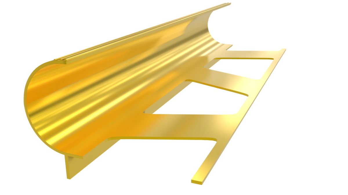 Altın Aluminyum Merdiven Burun Ç Profili