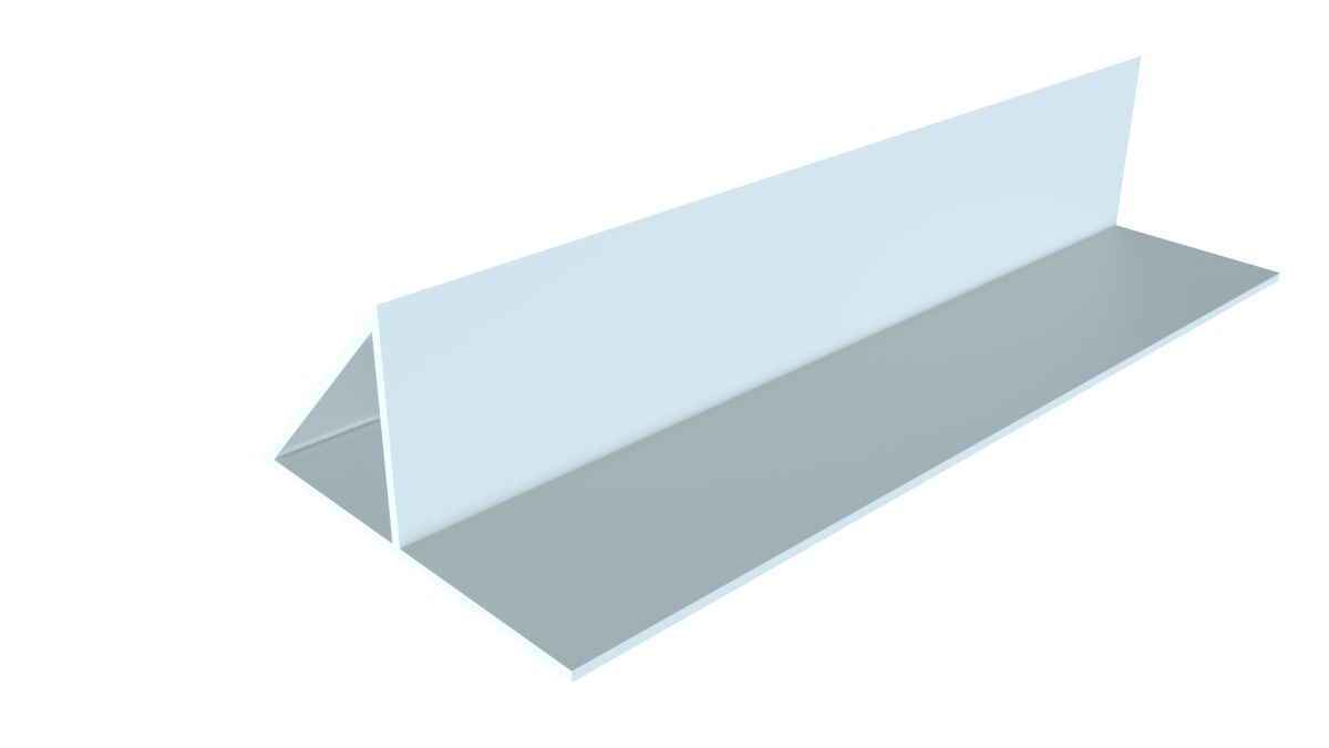 White Flanged Chamfer Strip PVC