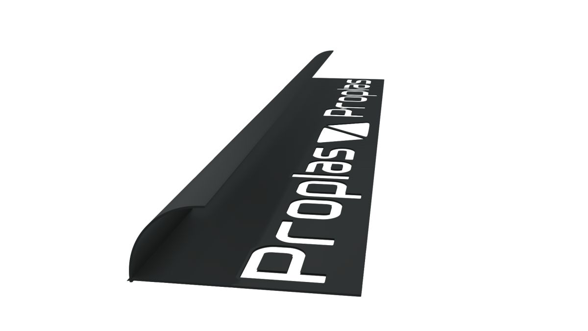 Siyah Seramik Dış Köşe Yarım Ay (PVC)